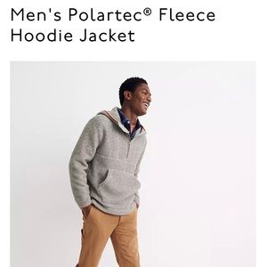 NWT Madewell Polartec Fleece Hoodie Jacket- Large
